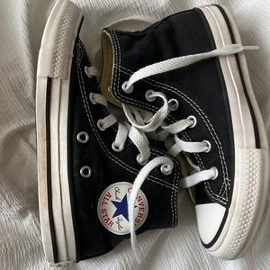 Kids black high top converse